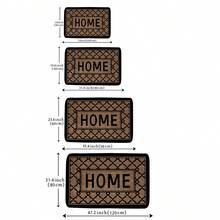 1pc 'HOME' And Asymmetrical Diamond Grid Pattern Entrance Fun Doormat, Modern Minimalistic Thick Farmhouse Indoor Floor Carpet, Footprint Cleaning Pad, Anti-Fatigue Non-Slip Bathroom Absorbent Mat, Decorative Carpet, Foam Mat Suitable For Living Room, Bedroom, Farmhouse And Various Scenes At Door And For Parties, Gatherings, Festivals And Gifts, Carpet, Doormat, Kitchen Mat, Area Rug, Small Carpet, Floor Mat, Bath Mat, Decorative Carpet, Home Decor, Bathroom Mat - Multicolor - View 3