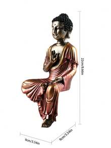 1入組樹脂佛像香爐燭台裝飾人物雕像，適用於客廳書桌裝飾，帶來平靜與寧靜，節日禮物 - 多色 - 查看 3