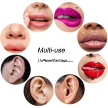 10Pcs/Lot 16G Tragus Labret Piercing Jewelry Internally Threaded Stainless Steel Monroe Lip Rings Different Size Cartilage Nail Helix Earring Stud Bar Length 6mm 8mm 10mm - Silver - View 5