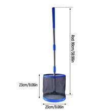 1入組藍色可攜式乒乓球拾取器，大容量收球容器收納袋，運動器材球拾取器 9.06英寸x9.06英寸 - 藍色 - 查看 2