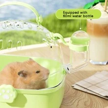 1pc Hamster Portable Carrying Case. Roomy Carrying Cage For Hamsters, Sugar Gliders And Other Small Pets. (There May Be Minor Scratches During Transportation, Which Will Not Affect The Usage.) - Multicolor - View 5