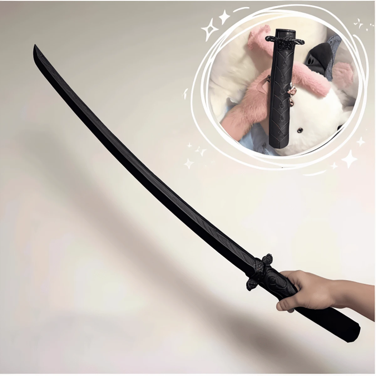 1入可收縮武士刀，3D列印重力飛行飛刀，塑料減壓武士刀 - 彩色 - 查看 1