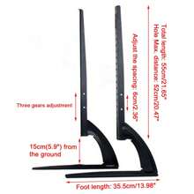 YUNRUX Universal TV Stand Feet, 32-70 Inch Height Adjustable TV Stand LCD LED TV Display Bracket, Black