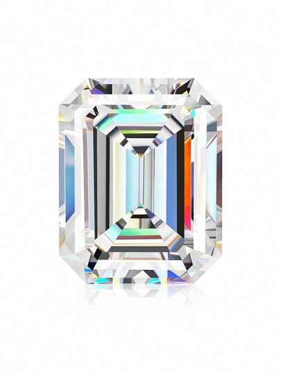 1 Stück Mossanit Edelstein in asymmetrischer Form mit VVS Klarheit, superweiss in Farbton D - IJ, individuell anpassbar für das Schmuckhandwerk