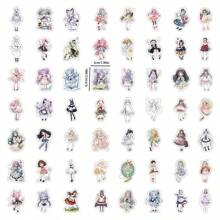 60pcs Loli Tower Anime Girl Stickers - Multicolor - View 2