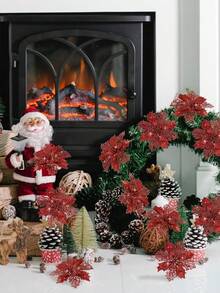 11pcs Artificial Christmas Flowers - 11pcs - View 4