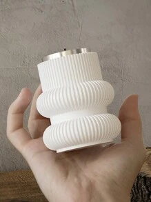 DIY geometrische Streifen Spiral Kerzenhalter Silikonform, handgefertigte Zement Kerzenhalter Form aus Gips, Harz, Beton und Gips für Heimdekoration