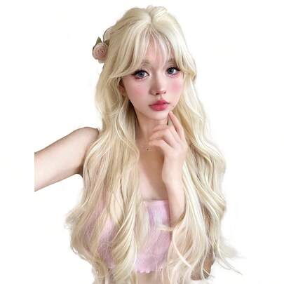 alicegarden Tóc giả tổng hợp dài 28 inch với kiểu tóc gợn sóng tự nhiên màu vàng óng ánh tuyệt đẹp. Được thiết kế có mái, tóc giả được làm từ sợi chịu nhiệt để đảm bảo độ bền. Bộ tóc giả này hoàn hảo cho phụ nữ sử dụng hàng ngày, lý tưởng cho các bữa tiệc, nhập vai và các buổi tụ họp, mang lại vẻ ngoài tự nhiên và chân thực. Đây cũng là một món quà tuyệt vời dành cho phái nữ. (Không bao gồm phụ kiện)