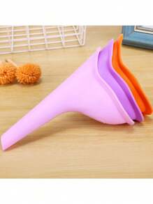 1 件随机颜色便携式户外旅行硅胶车载小便池带隐私盖，有标志和无标志版本夏季降温、海滩、旅行 - 彩色 - 查看 9