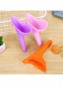 1 件随机颜色便携式户外旅行硅胶车载小便池带隐私盖，有标志和无标志版本夏季降温、海滩、旅行 - 彩色 - 查看 8