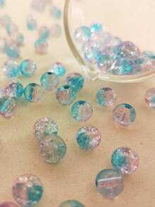 50pcs Two-Color Glass Beads, Round Loose Spacer Beads For DIY Bracelet, Necklace Or Earring Making, Ideal As Gift For Friends Or Mom - Two-color Popping Beads - View 15