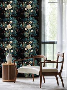 1pc Vintage Thickened Hand-Painted Black And Gold Blooming Floral Non-Waterproof, Stain-Resistant, Easy-To-Clean DIY Home Decor, For Kitchen Cabinets, Table And Chairs, Bedroom Background, Home Renovation, Self-Adhesive Wallpaper, Wall Sticker, Wallpaper, Renovation Stickers Peel Wall Panels, Wall Paper, Wallpapers, Spring Decoration Items Refresh Your Home, Rama Decoration Stickers Gifts Birthday Graduation - Multicolor - View 10