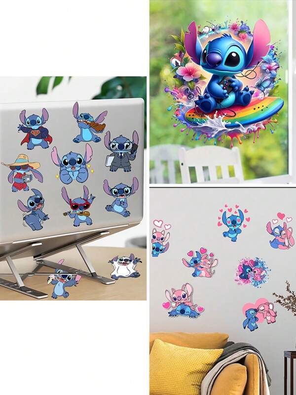 قطعة واحدة ملصقات حائط زخرفية عشوائية DIY بتصميم الغرز، ملصقات حائط من مادة PVC قابلة للإزالة، مناسبة لتزيين غرف المعيشة والنوافذ والأبواب، ملصقات حائط، ملصقات، ديكال حائط، ديكال فينيل لديكورات المنزل، عناصر ديكور الربيع لتجديد منزلك، ملصقات ديكور الإطار