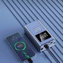 Car Tyre Inflator Cordless Digital USB Rechargeable Tire Air Compressor Pump,Its Compact Size And Light Weight, Can Use This Tire Pump To Inflate The Cars, Bike, Balls, Balloon And Many Other Things, Versatile And Practical. - Black - View 5