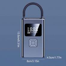 Car Tyre Inflator Cordless Digital USB Rechargeable Tire Air Compressor Pump,Its Compact Size And Light Weight, Can Use This Tire Pump To Inflate The Cars, Bike, Balls, Balloon And Many Other Things, Versatile And Practical. - Black - View 6