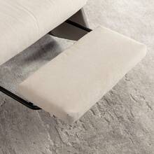 Silla mecedora reclinable moderna, cómoda silla mecedora para guardería con reposapiés, silla de lectura acentuada, silla de salón tapizada para relajarse, descansar, mecedora acolchada suave para sala de estar o habitación, gris - Gris+Beige + PU + Espuma - Ver 9