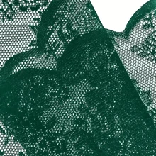 1pc Green Lace Sheer Curtain For Window/Balcony, Country-Style Flower Patterned Drapes As Oasis, Room Divider - Green - View 4