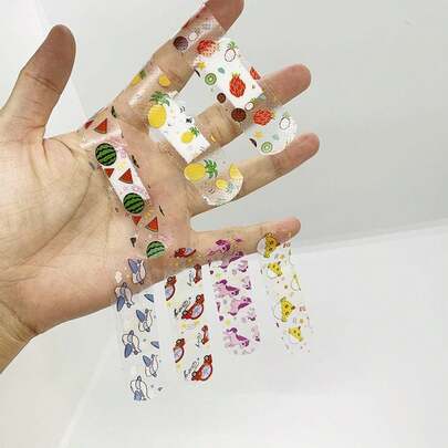 30/60/100/120片装卡通防摩擦贴纸，手脚保护贴纸，透气，粘性强，防止轻微割伤和擦伤 - 居家、旅行、露营、野餐、登山和探险必备