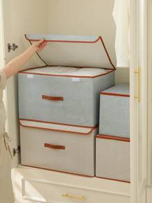 1pc Oxford Cloth Multifunctional Foldable Collapsible Storage Box With Lid In Beige Color, Suitable For Clothes, Toys, Documents Decorations Decor Festival Decor Room Decor Home Decor Decor Bedroom Decor Dress Pants Shoes Jeans Boots Skirtbedroom,Organizer,Organiser,Home Storage,White T Shirt Women,Black Pants Women,Ladies Winter Clothes,Dress,Winter Clothes For Ladies,Elegant Woman Dresses,White Shirt For Ladies,Long Sleeve,White Jumpsuit For Women,Spring Dresses For Women,Spring Outfits For Women,Spring,Spring Clothes,Minimalist,Summer Tops