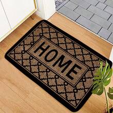 1pc 'HOME' And Asymmetrical Diamond Grid Pattern Entrance Fun Doormat, Modern Minimalistic Thick Farmhouse Indoor Floor Carpet, Footprint Cleaning Pad, Anti-Fatigue Non-Slip Bathroom Absorbent Mat, Decorative Carpet, Foam Mat Suitable For Living Room, Bedroom, Farmhouse And Various Scenes At Door And For Parties, Gatherings, Festivals And Gifts, Carpet, Doormat, Kitchen Mat, Area Rug, Small Carpet, Floor Mat, Bath Mat, Decorative Carpet, Home Decor, Bathroom Mat - Multicolor - View 5