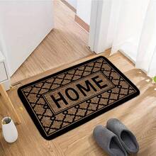 1pc 'HOME' And Asymmetrical Diamond Grid Pattern Entrance Fun Doormat, Modern Minimalistic Thick Farmhouse Indoor Floor Carpet, Footprint Cleaning Pad, Anti-Fatigue Non-Slip Bathroom Absorbent Mat, Decorative Carpet, Foam Mat Suitable For Living Room, Bedroom, Farmhouse And Various Scenes At Door And For Parties, Gatherings, Festivals And Gifts, Carpet, Doormat, Kitchen Mat, Area Rug, Small Carpet, Floor Mat, Bath Mat, Decorative Carpet, Home Decor, Bathroom Mat - Multicolor - View 6