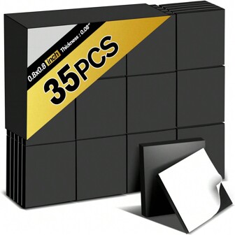 35Pcs Self Adhesive Magnets Squares - Magnet Sheets Magnets With Adhesive Backing Magnet On One Side For Organization Art Project, Flexible Sticky Magnetic Sheets Strips Tapes (Each 20x20x2mm) Peel And Sticky Magnet Squares5.51"X3.94" Best Gifts Birthday Graduation