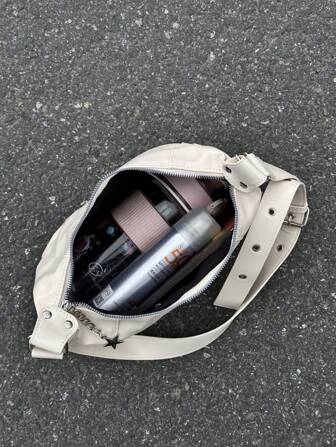 Vintage European & American Style Leather Zipper Shoulder/Handheld/Underarm Bag With Unique Design