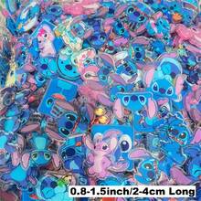 Llaveros de acrílico lindos de anime de Stitch con 10/20 piezas, encantos de llavero de personaje de caricatura, accesorio colorido para llaves de auto - Multicolor - Ver 2