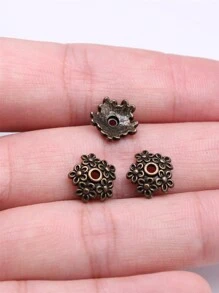 30pcs 11x11x4mm(0.43x0.43x0.16inch) Flower Bead Caps For DIY Jewelry Making - Receptacle - View 8