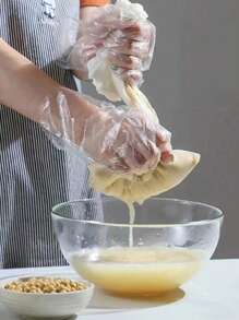 1 Soy Milk Filter Bag Kitchen Food Filter Mesh Bag Thick Mesh Filter Bag Tea Coffee Yogurt Filter Reusable Nylon Filter Bag Filter Suitable For Filtering Soy Milk Juice Wine,Kitchen,Kitchen Items,Food,Cooking,Camping,Vacation,Beach,Room Decor,Organizer,Party,Travel. - White - View 5