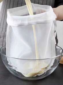 1 Soy Milk Filter Bag Kitchen Food Filter Mesh Bag Thick Mesh Filter Bag Tea Coffee Yogurt Filter Reusable Nylon Filter Bag Filter Suitable For Filtering Soy Milk Juice Wine,Kitchen,Kitchen Items,Food,Cooking,Camping,Vacation,Beach,Room Decor,Organizer,Party,Travel. - White - View 1