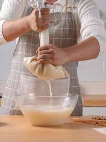 1 Soy Milk Filter Bag Kitchen Food Filter Mesh Bag Thick Mesh Filter Bag Tea Coffee Yogurt Filter Reusable Nylon Filter Bag Filter Suitable For Filtering Soy Milk Juice Wine,Kitchen,Kitchen Items,Food,Cooking,Camping,Vacation,Beach,Room Decor,Organizer,Party,Travel. - White - View 3