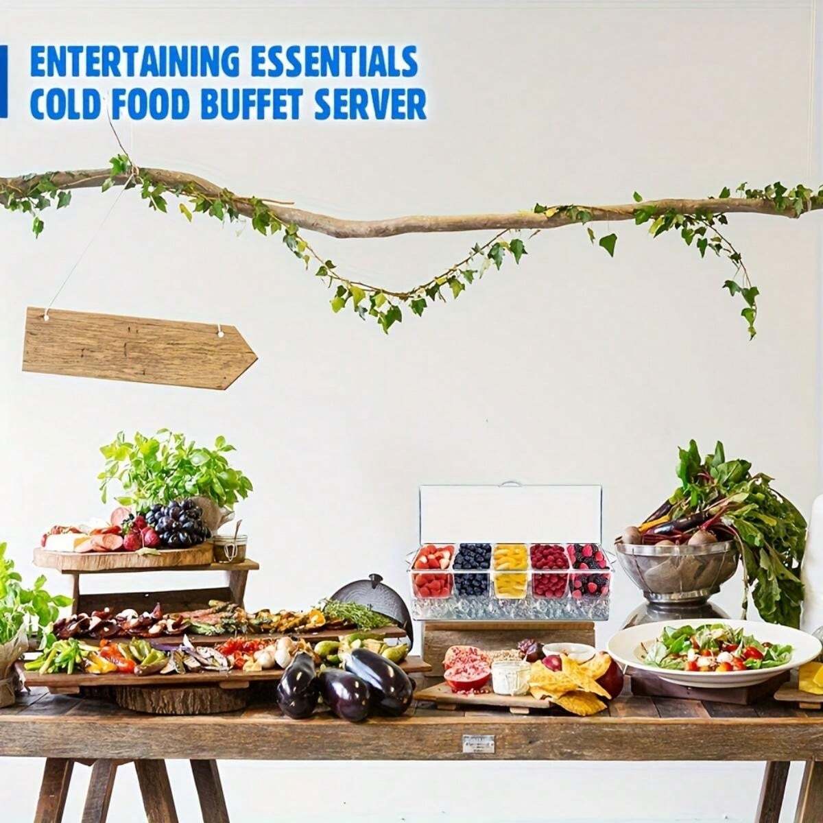 Plateau de service à condiments réfrigérés à 5 compartiments Gardez