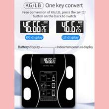 1 件智能蓝牙应用程序连接体脂秤，精确家庭/宿舍体重，脂肪测量健身电子秤 - 白色 - 查看 6