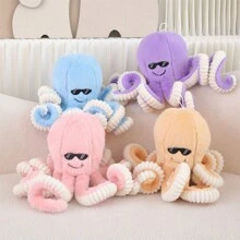 Lovely Sunglasses Simulation Octopus Plush Toy Soft Stuffed Animal Kawaii Octopus Dolls Home Accessories Cute Doll Gifts