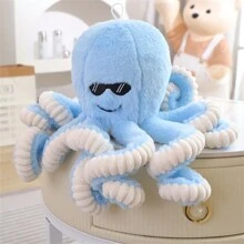 Lovely Sunglasses Simulation Octopus Plush Toy Soft Stuffed Animal Kawaii Octopus Dolls Home Accessories Cute Doll Gifts