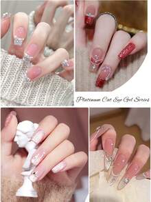 1 瓶 10 毫升猫眼凝胶指甲油，闪亮亮丽，百搭时尚，适用于美甲沙龙、美甲、DIY 沙龙、女士礼物 - 彩色 - 查看 5