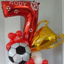 2/4 szt., Złote Balony Foliowe Trofea Balony Mylarowe Piłka Nożna Piłka Nożna Koszykówka Rocznica Urodziny Gry Dekoracje Imprezowe, Powrót Do Szkoły Walentynki