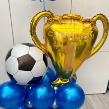 2/4 szt., Złote Balony Foliowe Trofea Balony Mylarowe Piłka Nożna Piłka Nożna Koszykówka Rocznica Urodziny Gry Dekoracje Imprezowe, Powrót Do Szkoły Walentynki