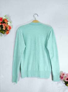 Women Cardigans - สีเบบี้บลู - ดู 2