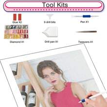 Bộ dụng cụ vẽ tranh nghệ thuật kim cương tùy chỉnh cho người lớn, Hình ảnh kim cương vuông khoan đầy đủ DIY, Tác phẩm nghệ thuật lưu niệm được cá nhân hóa, Thích hợp để trang trí tường nhà, Quà cưới, Đài tưởng niệm - màu đen - Xem 5