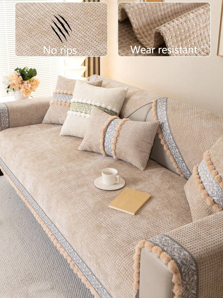 1 Vỏ đệm ghế sofa bốn mùa, Tấm bảo vệ ghế sofa chống trượt tối giản hiện đại, Vỏ bọc ghế sofa bằng vải chống bụi có thể giặt bằng máy, Thích hợp cho phòng ngủ, phòng khách, ghế sofa góc, ghế dài hình chữ L và ghế sofa 1-2-3-4 chỗ ngồi