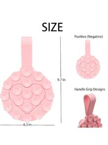 1pc Suction Cup Phone Mount, Round Double Sided Multifunctional Silicone Phone Grip, Non-Slip Self-Adhesive Cell Phone Suction Bracket, Silicone Suction Phone Case With Handle Compatible With Iphone And Android - Multicolor - View 6