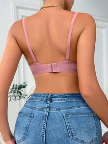 Conjunto de 3 sostenes push-up sin costuras y con aros de unicolor para mujer - Multicolor - Ver 4