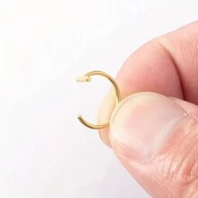 2入組潮流10mm不銹鋼朋克假鉤穿鼻唇環不分男女鼻環女性男性獠牙身體珠寶 - lip ring - 查看 7