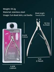 LRIS Cuticle Care Tools, Salon Popular Cuticle Nippers, Sharp, Durable, Agile, Cuticle Remover With Cuticle Pusher, Stainless Steel Professional Cuticle Nipper, Nail Care Tools (Silver, Gold)