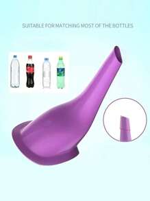 1 件随机颜色便携式户外旅行硅胶车载小便池带隐私盖，有标志和无标志版本夏季降温、海滩、旅行 - 彩色 - 查看 6