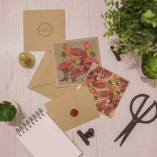 100 Pcs Kraft Mini Envelopes And Kraft Cards, Brown Kraft Envelopes For Gift Cards And Business Cards (4"X2.75") Back To School - Khaki - View 10