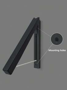 1pc/2pcs Black Triangle Shaped Invisible Clothes Hanger - Black - View 2