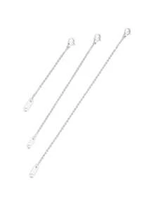 Set de 3 cadenas de extensión de joyería de acero inoxidable, extensor de collar de broche de langosta plateado en oro/plata de alta calidad de 18K, con opciones de longitud de 2 pulgadas, 4 pulgadas y 6 pulgadas, tonos dorado y plateado, hipoalergénico, para pulseras, tobilleras, extensión de collares